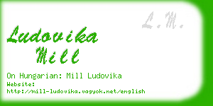 ludovika mill business card